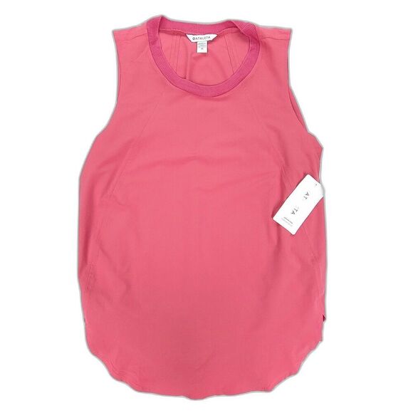 NWT Athleta Zephyr Tank Top Curved Hem Athleisure Dragonfruit Pink Women Plus 3X - Picture 1 of 11